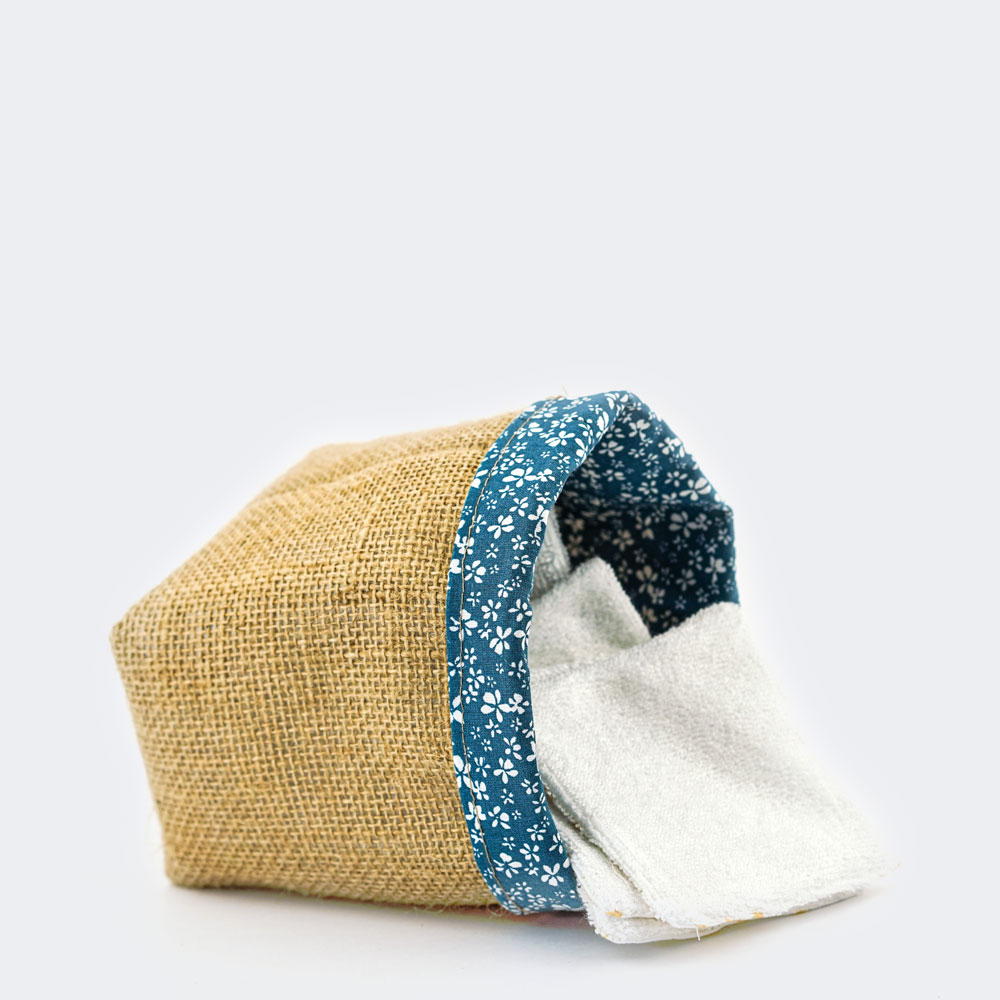 Panière en toile de jute