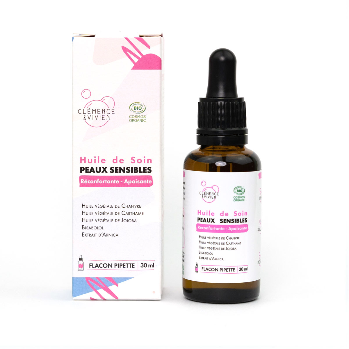 Huile de soin peaux sensibles - Fabriqué en France